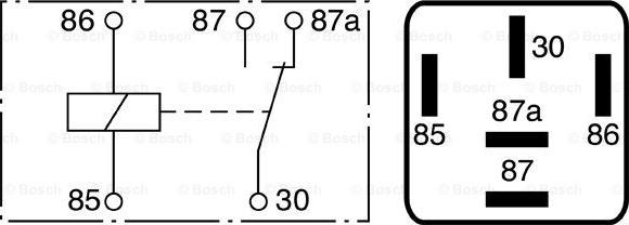 BOSCH 0 986 332 022 - Реле, рабочий ток unicars.by