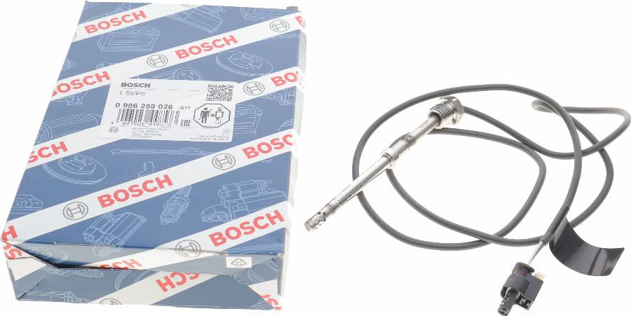 BOSCH 0 986 259 026 - Датчик, температура выхлопных газов unicars.by