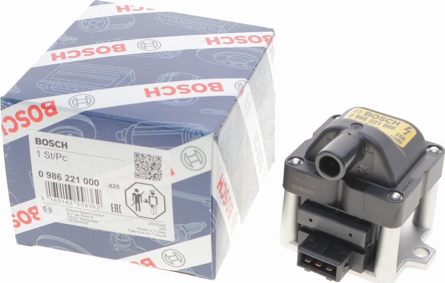 BOSCH 0 986 221 000 - Катушка зажигания unicars.by