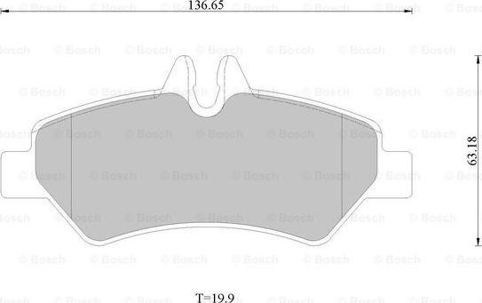 BOSCH 0 986 AB9 447 - Тормозные колодки, дисковые, комплект unicars.by