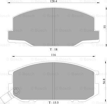 BOSCH 0 986 AB9 049 - Тормозные колодки, дисковые, комплект unicars.by