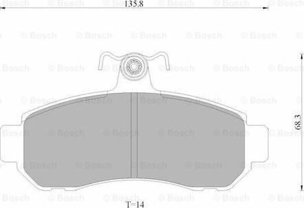 BOSCH 0 986 AB9 046 - Тормозные колодки, дисковые, комплект unicars.by