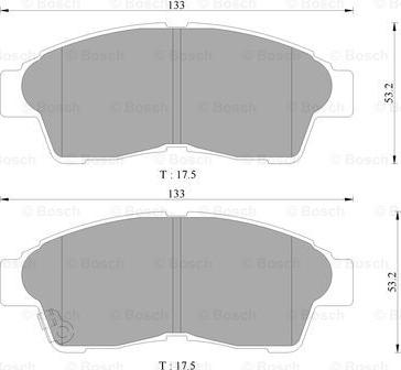 BOSCH 0 986 AB9 063 - Тормозные колодки, дисковые, комплект unicars.by