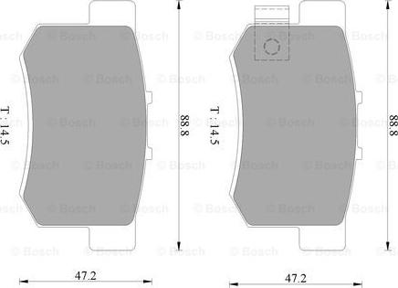 BOSCH 0 986 AB9 062 - Тормозные колодки, дисковые, комплект unicars.by