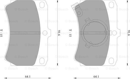 BOSCH 0 986 AB9 006 - Тормозные колодки, дисковые, комплект unicars.by