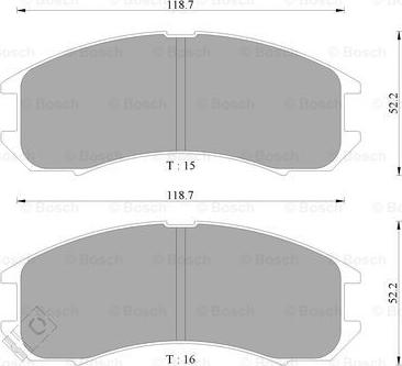 BOSCH 0 986 AB9 024 - Тормозные колодки, дисковые, комплект unicars.by