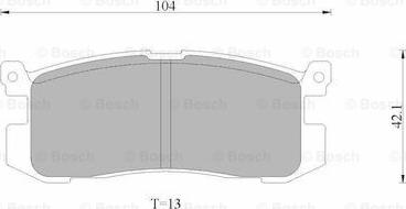 BOSCH 0 986 AB9 025 - Тормозные колодки, дисковые, комплект unicars.by