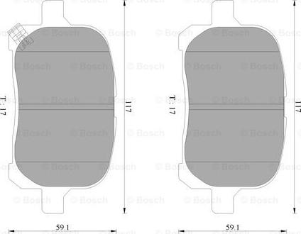 BOSCH 0 986 AB9 075 - Тормозные колодки, дисковые, комплект unicars.by