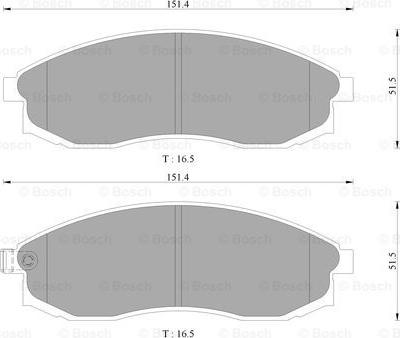 BOSCH 0 986 AB9 072 - Тормозные колодки, дисковые, комплект unicars.by