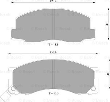 BOSCH 0 986 AB9 199 - Тормозные колодки, дисковые, комплект unicars.by