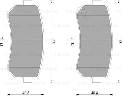 BOSCH 0 986 AB9 149 - Тормозные колодки, дисковые, комплект unicars.by