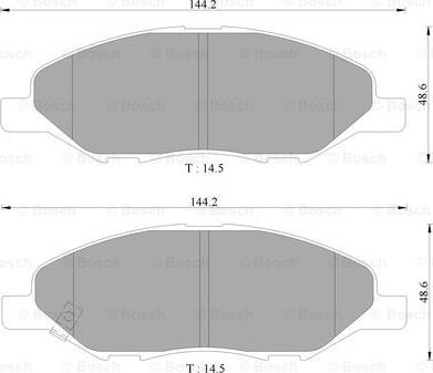 BOSCH 0 986 AB9 147 - Тормозные колодки, дисковые, комплект unicars.by