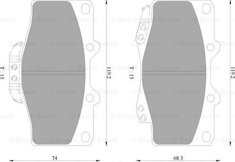 BOSCH 0 986 AB9 154 - Тормозные колодки, дисковые, комплект unicars.by