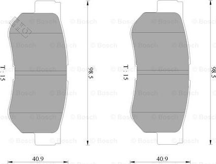 BOSCH 0 986 AB9 150 - Тормозные колодки, дисковые, комплект unicars.by