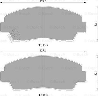 BOSCH 0 986 AB9 158 - Тормозные колодки, дисковые, комплект unicars.by