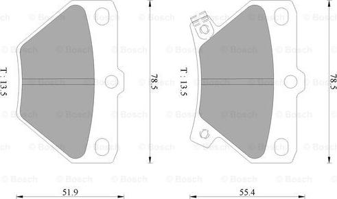 BOSCH 0 986 AB9 153 - Тормозные колодки, дисковые, комплект unicars.by