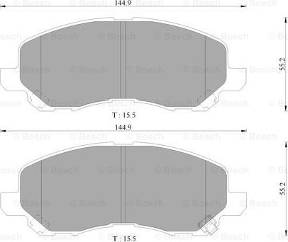 BOSCH 0 986 AB9 111 - Тормозные колодки, дисковые, комплект unicars.by