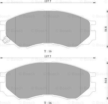 BOSCH 0 986 AB9 112 - Тормозные колодки, дисковые, комплект unicars.by