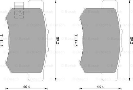 BOSCH 0 986 AB9 135 - Тормозные колодки, дисковые, комплект unicars.by