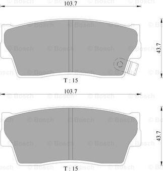 BOSCH 0 986 AB9 136 - Тормозные колодки, дисковые, комплект unicars.by