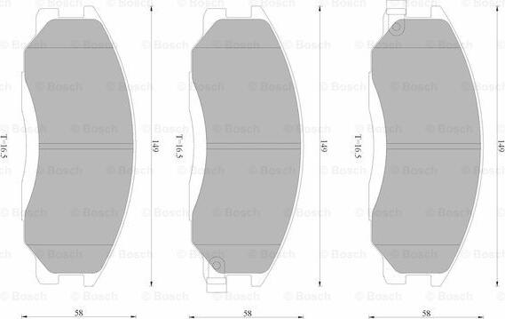 BOSCH 0 986 AB9 127 - Тормозные колодки, дисковые, комплект unicars.by