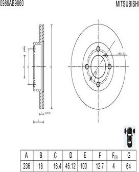 BOSCH 0 986 AB9 860 - Тормозной диск unicars.by