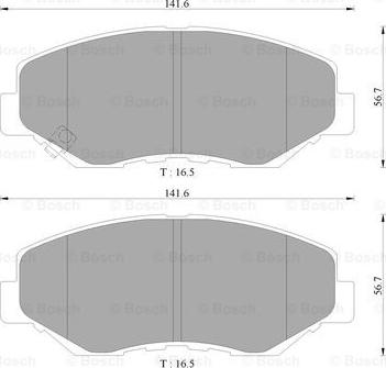 BOSCH 0 986 AB9 344 - Тормозные колодки, дисковые, комплект unicars.by