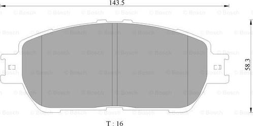 BOSCH 0 986 AB9 341 - Тормозные колодки, дисковые, комплект unicars.by