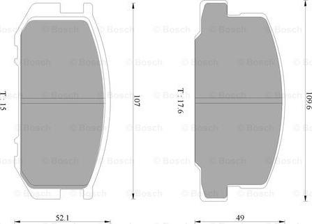 BOSCH 0 986 AB9 312 - Тормозные колодки, дисковые, комплект unicars.by