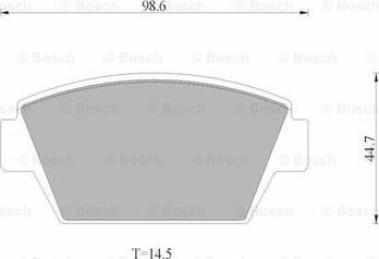 BOSCH 0 986 AB9 249 - Тормозные колодки, дисковые, комплект unicars.by