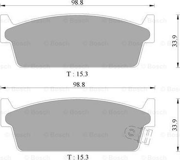 BOSCH 0 986 AB9 250 - Тормозные колодки, дисковые, комплект unicars.by