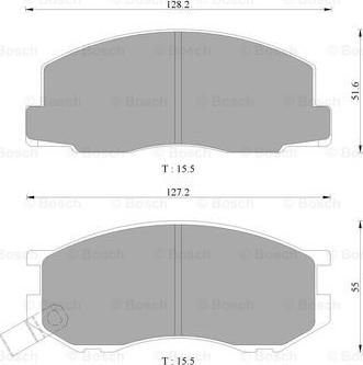 BOSCH 0 986 AB9 262 - Тормозные колодки, дисковые, комплект unicars.by