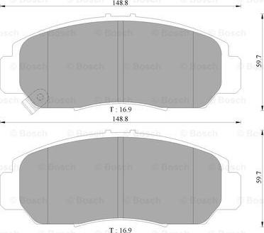 BOSCH 0 986 AB9 230 - Тормозные колодки, дисковые, комплект unicars.by