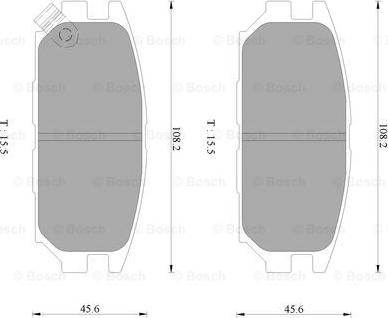 BOSCH 0 986 AB9 226 - Тормозные колодки, дисковые, комплект unicars.by