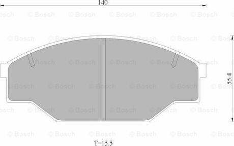 BOSCH 0 986 AB4 499 - Тормозные колодки, дисковые, комплект unicars.by