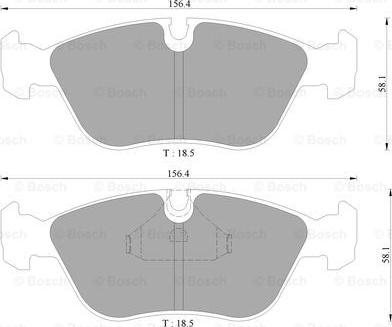 BOSCH 0 986 AB4 441 - Тормозные колодки, дисковые, комплект unicars.by