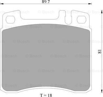 BOSCH 0 986 AB4 439 - Тормозные колодки, дисковые, комплект unicars.by