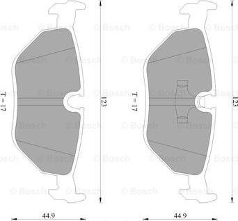 BOSCH 0 986 AB4 430 - Тормозные колодки, дисковые, комплект unicars.by