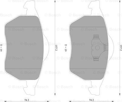 BOSCH 0 986 AB4 550 - Тормозные колодки, дисковые, комплект unicars.by