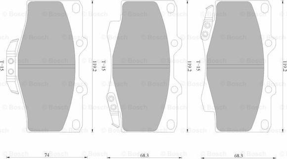 BOSCH 0 986 AB4 395 - Тормозные колодки, дисковые, комплект unicars.by