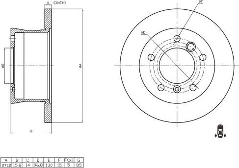 BOSCH 0 986 AB5 931 - Тормозной диск unicars.by