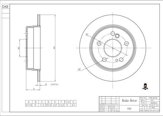 BOSCH 0 986 AB5 828 - Тормозной диск unicars.by