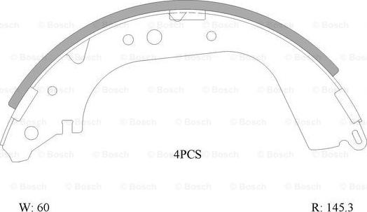 BOSCH 0 986 AB0 085 - Комплект тормозных колодок, барабанные unicars.by