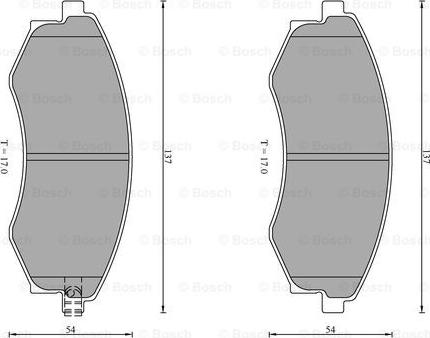 BOSCH 0 986 AB0 205 - Тормозные колодки, дисковые, комплект unicars.by