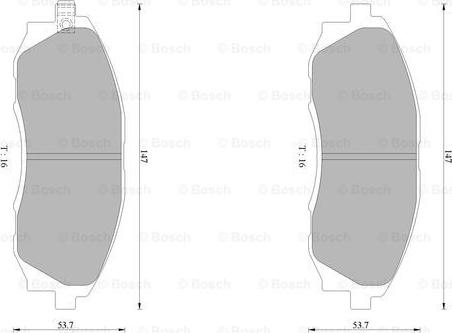 BOSCH 0 986 AB0 215 - Тормозные колодки, дисковые, комплект unicars.by