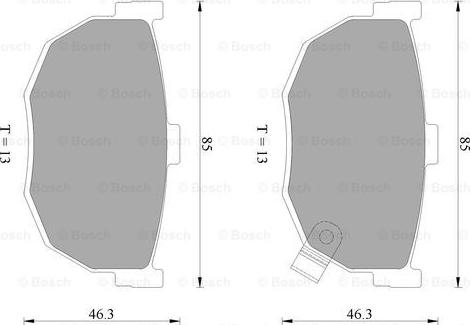 BOSCH 0 986 AB1 908 - Тормозные колодки, дисковые, комплект unicars.by