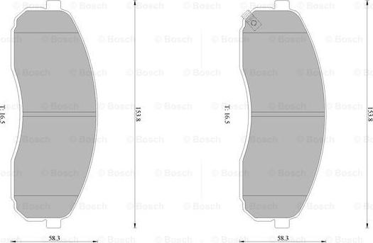 BOSCH 0 986 AB1 440 - Тормозные колодки, дисковые, комплект unicars.by