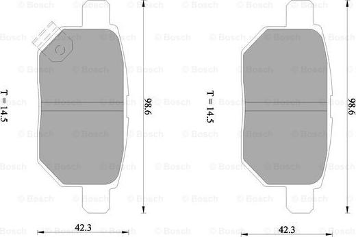 BOSCH 0 986 AB1 453 - Тормозные колодки, дисковые, комплект unicars.by