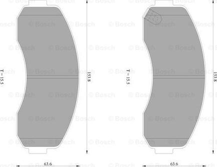 BOSCH 0 986 AB1 464 - Тормозные колодки, дисковые, комплект unicars.by