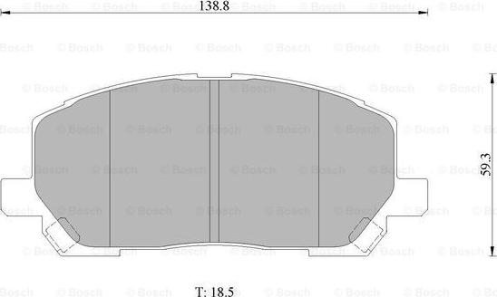 BOSCH 0 986 AB1 411 - Тормозные колодки, дисковые, комплект unicars.by